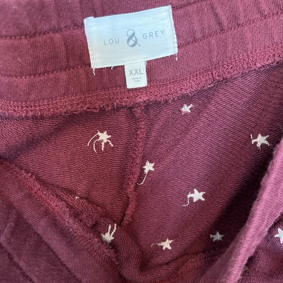 LOU GREY Size XXL Terry Cloth Cotton Soft Shooting Star Sweatpants - Picture 5 of 6